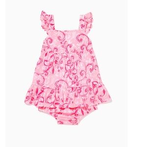 💖Lilly P💖 EUC Charlize Infant Dress 18-24m. Conch Shell Pink. Adorable!